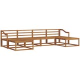  Set vanjskih sofa 6 kom. Prirodna Čvrsto drvo akacije Smeđa 325 x 162,5 x 73 cm | Shoptok.si