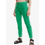 Desigual Green Women Straight fit Jeans Navel - Women