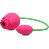 15X Rose Duet Pink Silicone Sucking Rose & Vibrating Pink