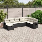  The Living Store Vrtna sedežna garnitura 8-delna z blazinami črn poli ratan - Vrtna Sedežna Garniture, (21479530) | Shoptok.si