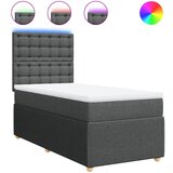 Maison Chic Box spring postelja - Vzmetna postelja z vzmetnico temno siva 90x190 cm blago SL16688, (21896055) | Shoptok.si