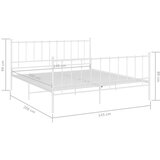  Posteljni okvir bel kovinski 140x200 cm, (20606111) | Shoptok.si