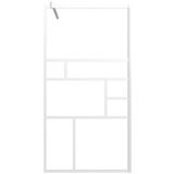 vidaXL Pregrada za tuš 115 x 195 cm sa staklom ESG bijela | shoptok.hr