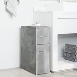  Uski kupaonski ormar s kotačima boja betona konstruirano drvo | shoptok.hr