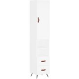 Maison Chic Visoka omara - Komoda - Predalnik bela 34,5x34x180 cm inženirski les, (21720429) Cene