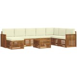  Set vanjskih sofa 9 kom. Prirodna i krem | shoptok.hr
