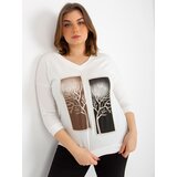 Fashion Hunters Women's blouse plus size - ecru | Shoptok.si