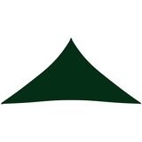 vidaXL Senčno jadro oksford blago trikotno 5x7x7 m temno zeleno, (20965101) | Shoptok.si