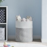  Košara za pohranu sivo-bijela Ø 38 x 46 cm pamučna | shoptok.hr