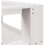  Knjižnica vzglavje L-oblike bela 120 cm trdna borovina | Shoptok.si