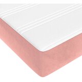  Madrac s džepičastim oprugama srednje tvrdoće rozi 120x220x20 cm baršunasti | shoptok.hr