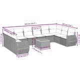  11-dijelni set vrtnih sofa od poliratana s jastucima bež | shoptok.hr