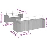  6-dijelni set vrtnih sofa s jastucima crni od poliratana | shoptok.hr