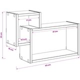  Zidna polica Zidna montaža Crni hrast 55 x 15 x 35 cm - Crni hrast Slike