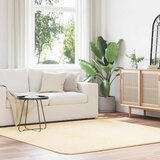 vidaXL Čupavi tepih s visokim vlaknima krem 200x200 cm poliester Cijene