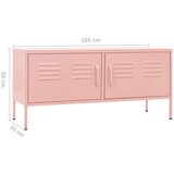vidaXL TV ormarić ružičasti 105 x 35 x 50 cm čelični | shoptok.hr