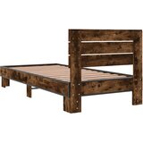  Okvir za krevet boja hrasta 90x200 cm konstruirano drvo i metal | shoptok.hr