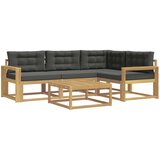  Set vanjskih sofa 5 kom. Bijela i antracit Poliester | shoptok.hr