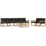  Set vanjskih sofa 7 pcs Bijela i crna 79 x 79 x 37 cm | Eponuda.com