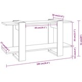 Ormarić za knjige boja betona 100x30x51 cm konstruirano drvo | shoptok.hr