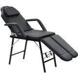  Prenosiva kozmetička stolica od umjetne kože 185 x 78 x 76 cm crna | shoptok.hr