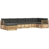  Set vanjskih sofa 7 kom. Bijela i antracit Smeđa 404 x 166,5 x 73 cm | Shoptok.si