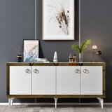 Hanah home ponny - white, gold whitegold console Cene