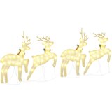 vidaXL LED jelene 4 pcs Zlata 45 x 19 x 65 cm blago | Shoptok.si
