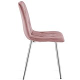 Libra stolica - tamno ružičasti baršun / kromirane noge x 1 | shoptok.hr