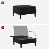  Stolić za sofu s pohranom Crna Baršun | shoptok.hr
