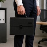  Držač za mape i dokumente, 13 pretinaca, crni, A4 | shoptok.hr