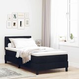 Box Postelja z vzmetnico z vzmetnico Črna 80 x 200 cm blago, (5000127862) | Shoptok.si