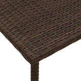  Vrtni stolić za kavu pravokutni smeđi 80x40x37 cm poliratan | shoptok.hr