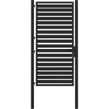  Vrtna vrata s mogućnošću zaključavanja crna 100x180 cm aluminijska | Eponuda.com