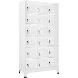 The Living Store Omarica z 18 predelki kovinska 90x40x180 cm - Garderobna Omara, (21430176) Cene