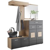 XORA PREDSOBA črna, hrast artisan | Shoptok.si