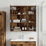  Kupaonski ormar s ogledalom Staro drvo 60 x 14,5 x 70 cm | shoptok.hr