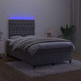  Box spring s madracem LED tamnosivi 120 x 200 cm baršun | shoptok.hr