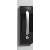 C+P Omara za material iz jeklene pločevine, 6 polic, 4 predalov, VxŠxG 1950 x 930 x 500 mm, svetlo siva | Shoptok.si