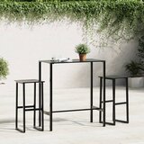  Barski stolci 2 kom crni 38x38x80 cm od čelika obloženog prahom | shoptok.hr