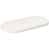 vidaXL Mizna plošča bela 70x35x2,5 cm trdna borovina ovalna Cene