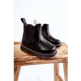 Kesi Children's Leather Warm Boots Black Porky | Shoptok.si