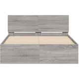  Okvir kreveta s uzglavljem boja hrasta 135x190 cm | shoptok.hr