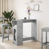  Barski stol s držačima siva boja betona 101x40x103,5 cm drveni | Eponuda.com