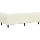 vidaXL Kotna postelja Drugo krema 90 x 190 cm Samet in sodobno leseno | Shoptok.si