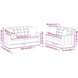  2-dijelni set sofa s jastucima boja cappuccina od umjetne kože | shoptok.hr