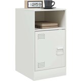 vidaXL Nočna omarica bela 34,5x39x62 cm jeklo | Shoptok.si