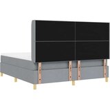 Box Spring Bed z vzmetnico & LED Svetlo svetlo sivo 180x200 cm Tkanina, (22081170) | Shoptok.si