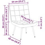  Stolica za opuštanje tamnosiva 64x74x84 cm baršun | shoptok.hr
