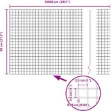  Zavarena žičana ograda 10000 x 80 cm Siva | shoptok.hr